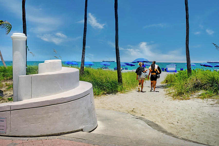 Florida, Fort Lauderdale, Las Olas Beach Digital Art by Gabriel Jaime Jimenez