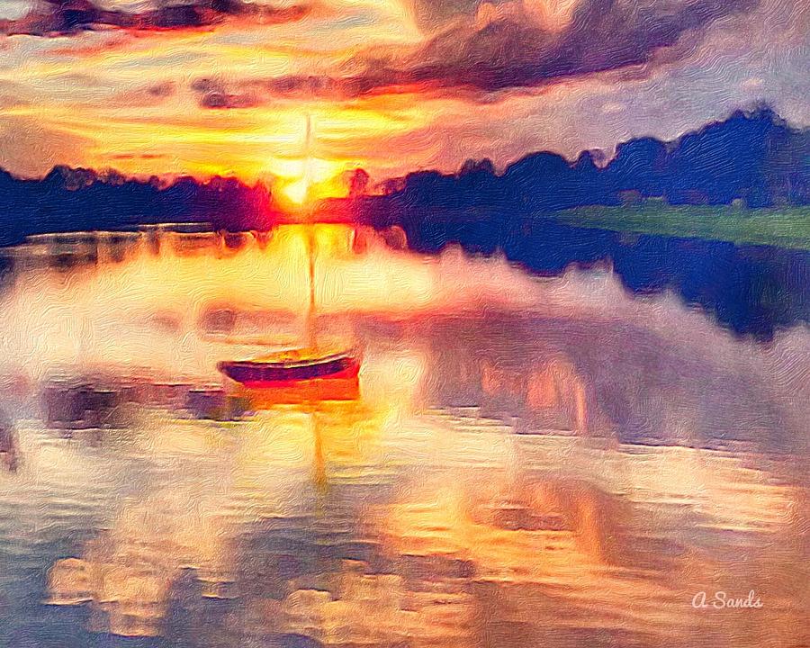 Florida Sunset Digital Art by Anne Sands