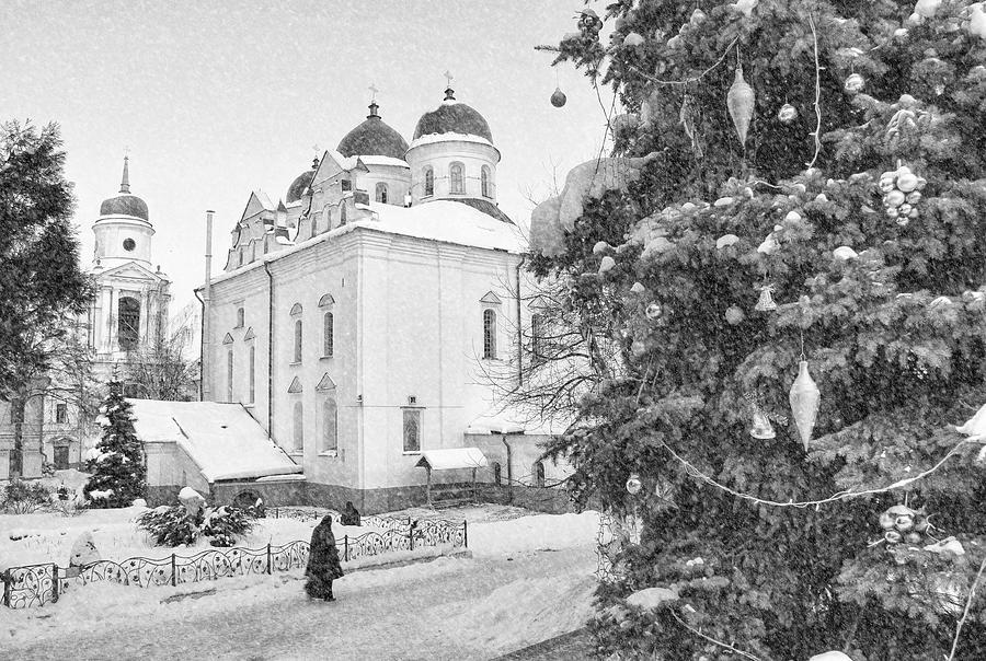 Winter Photograph - Flor\s Ascension Convent. Christmas Holidays by Alexander Kiyashko