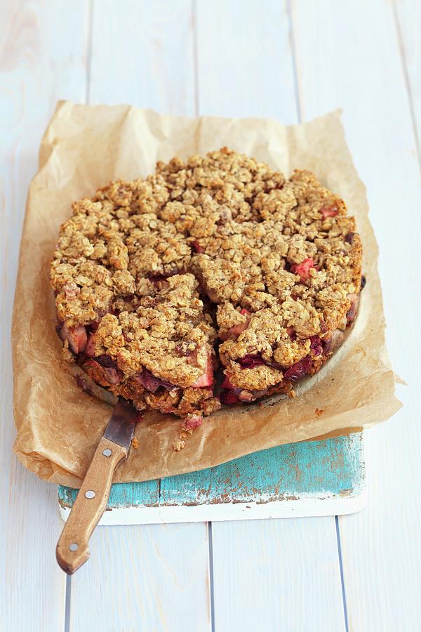 Flourless Oat Cake With Apples And Plums Photograph by Rua Castilho