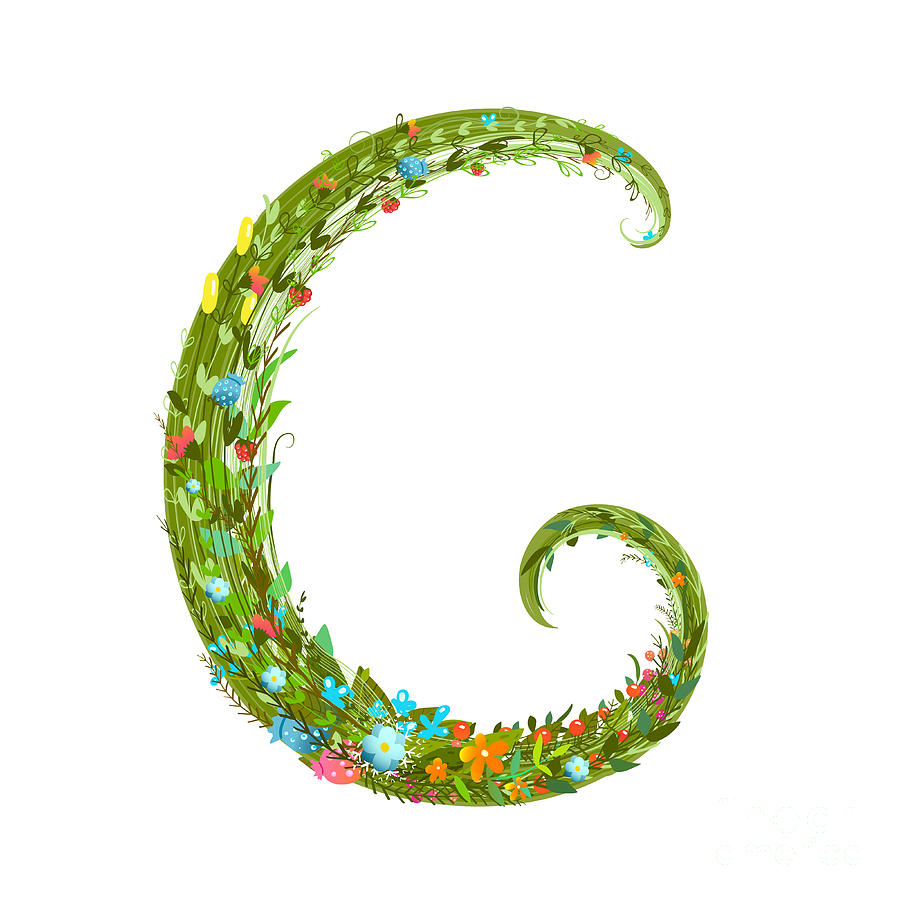 Delicate Digital Art - Flower Abc Sign G. Floral Summer by Popmarleo Delicate Digital Art - Flower Abc Sign G. Floral Summer by Popmarleo