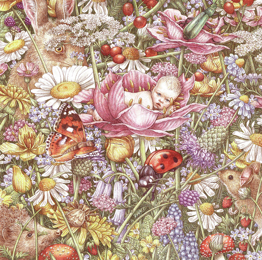 Baby Digital Art - Flower Babies by Anne Yvonne Gilbert Baby Digital Art - Flower Babies by Anne Yvonne Gilbert
