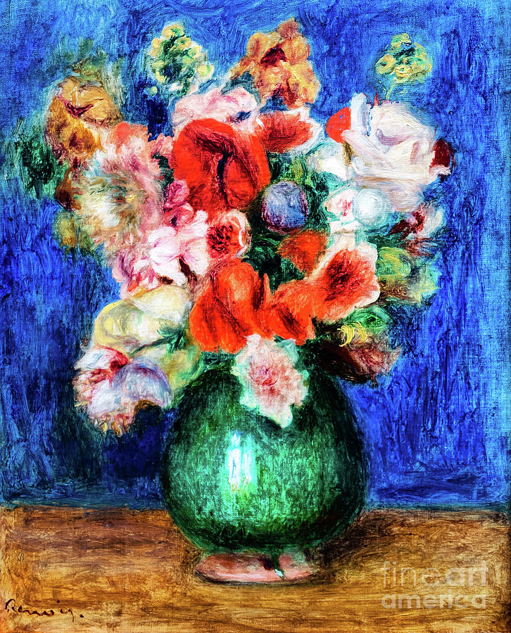 Flower Bouquet by Renoir Painting by Auguste Renoir