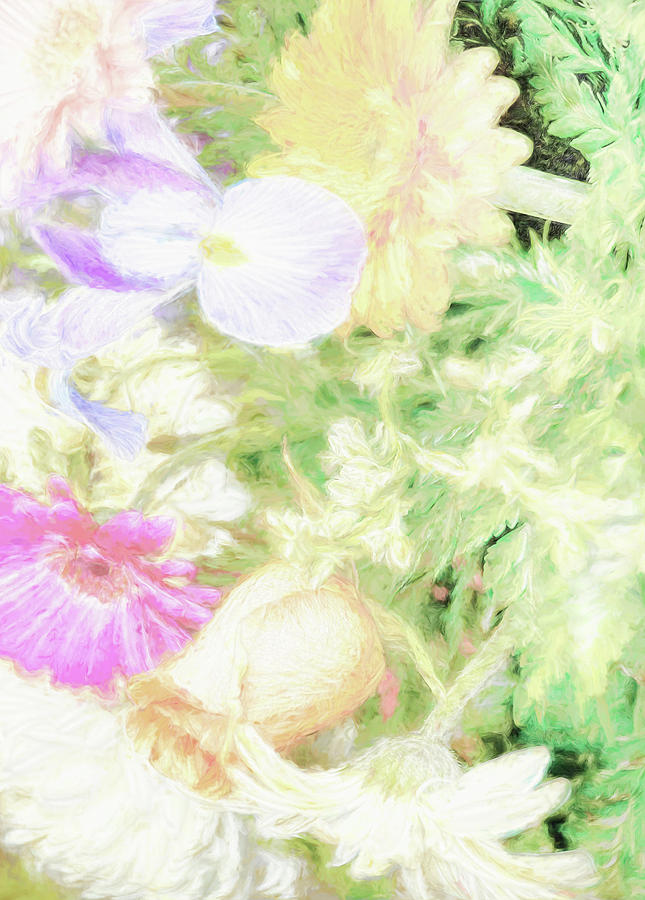 Flower Bouquet - Renoir Effect Digital Art by Dyle Warren