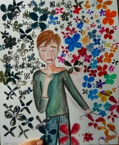 Flower Boy Drawing by Lotus Hadden - Fine Art America