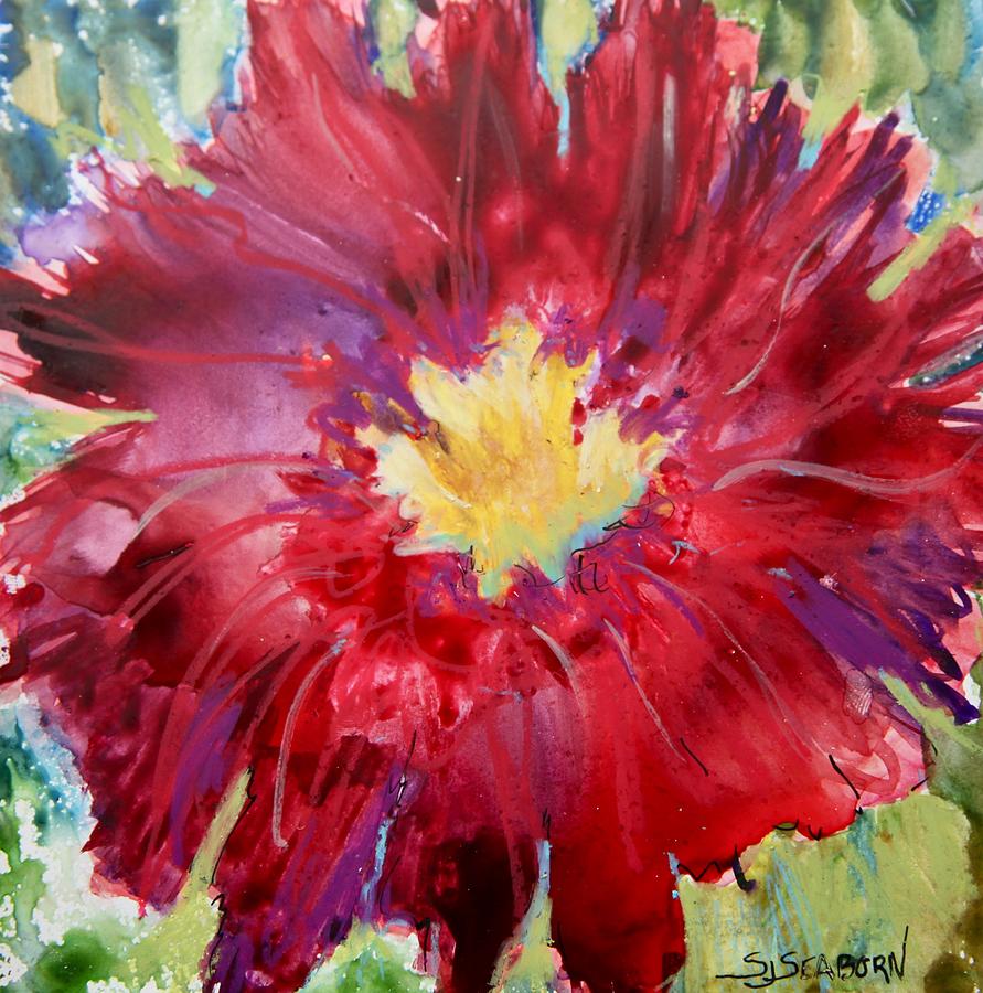 Flower Burst Painting by Susan Seaborn