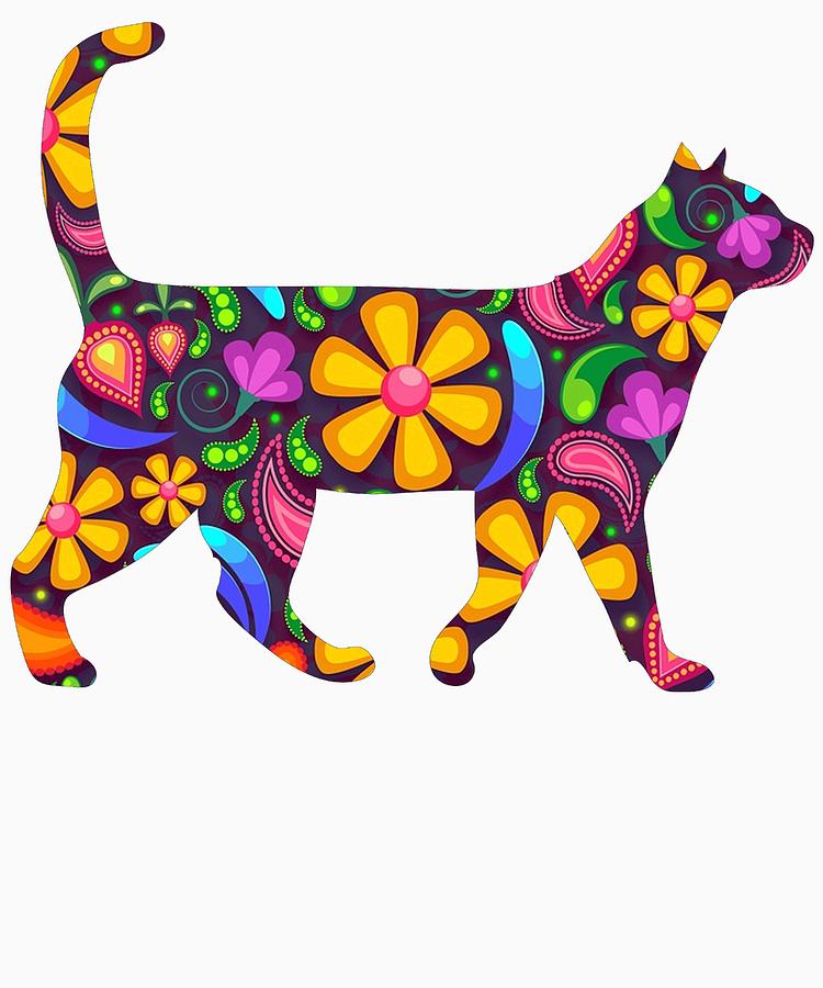 Flower Catss Digital Art by Lin Watchorn