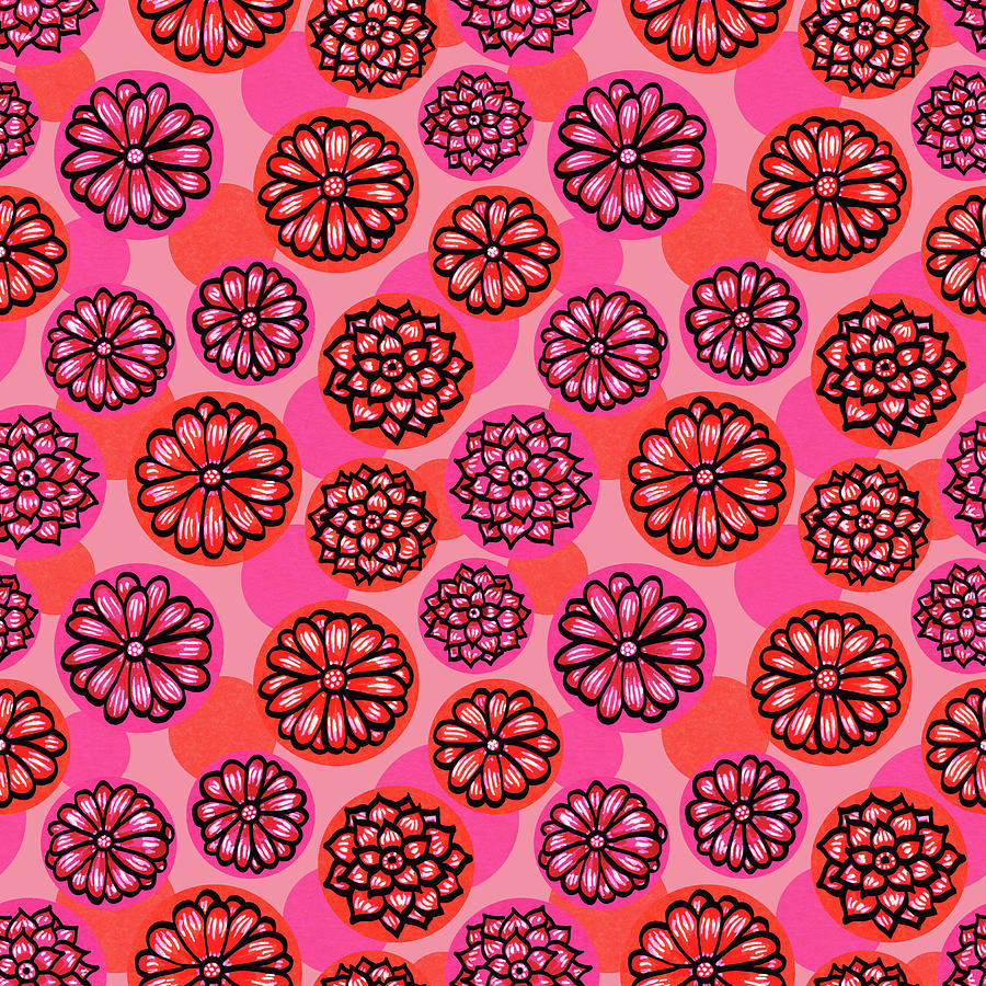 Flower Circles 1 Digital Art by Anastasia Khoroshikh - Fine Art America