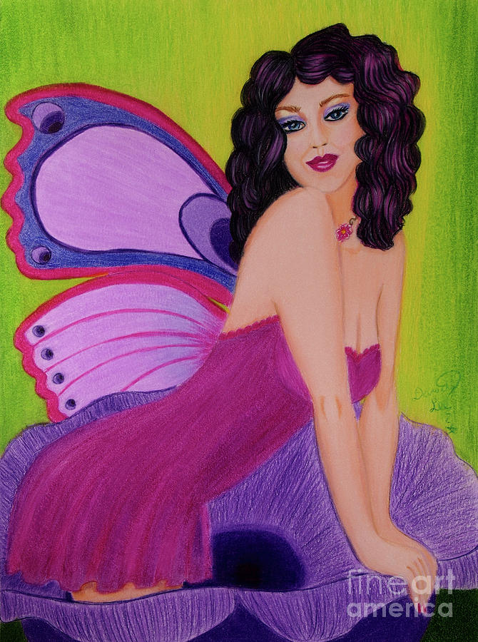 Flower Fairy Drawing by Dorothy Lee