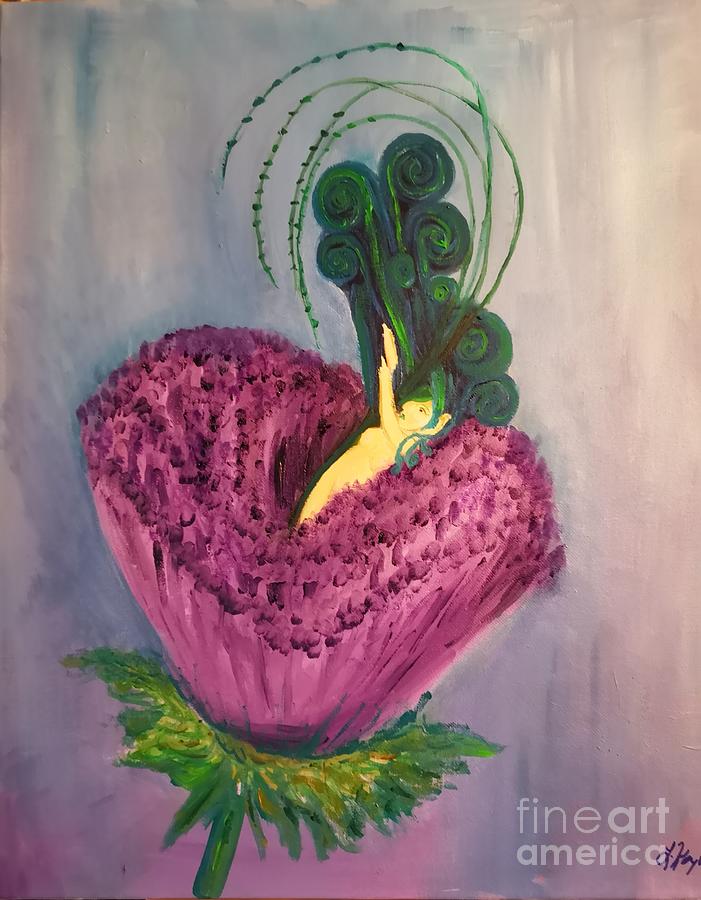 Flower fairy Painting by Lisa Koyle