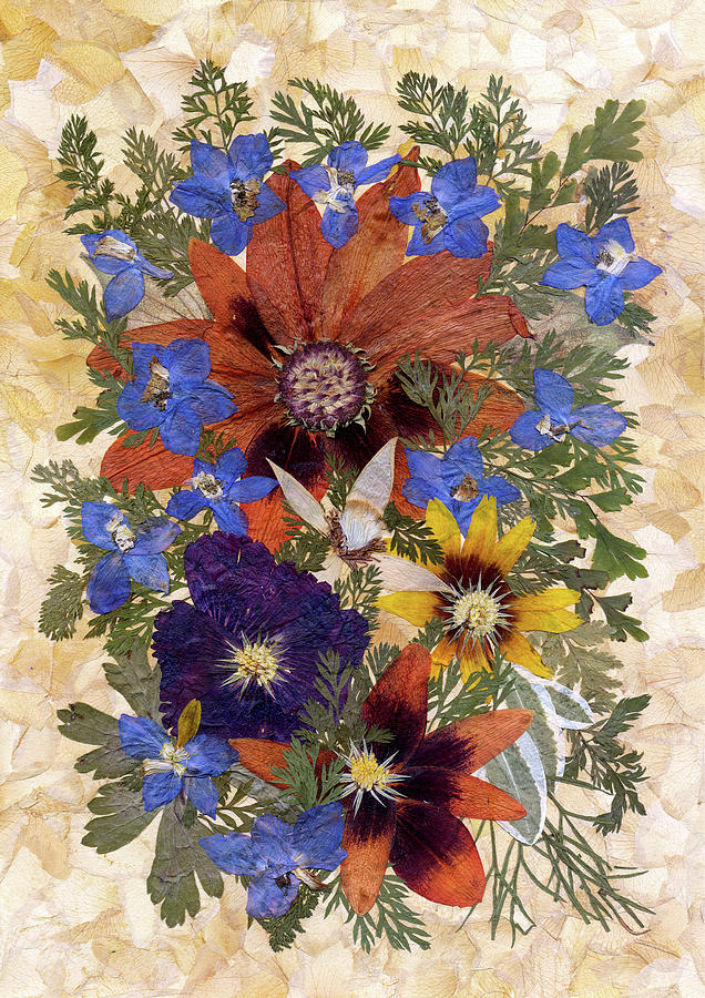 Delphinium Painting - Flower Fantasy 29 by Dryflowersart