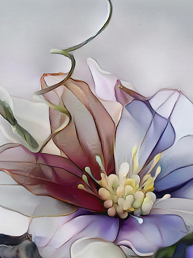 Flower Fantasy - Decoration Mixed Media by Klara Acel