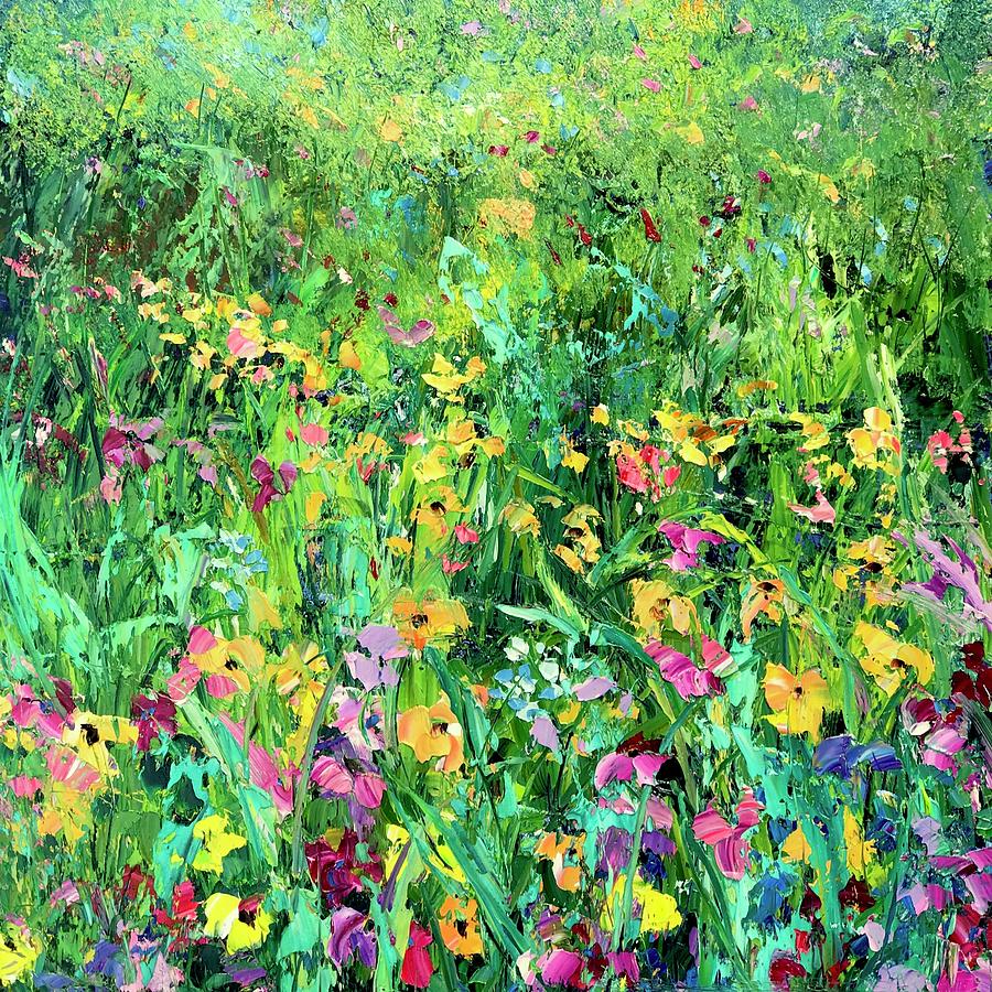 Flower Painting - In the Garden  by Julia S Powell