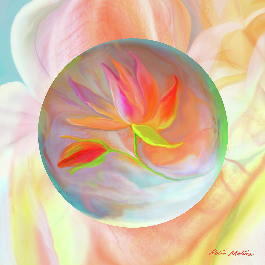 Flower Floater Digital Art by Robin Moline