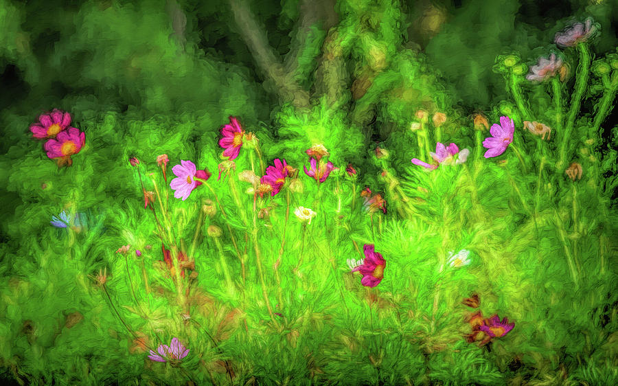 Flower Forest Digital Art by Kevin Lane