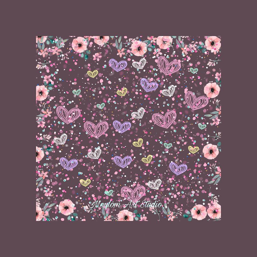Flowers Digital Art - Flower Garden 3 by Moylom Art Studio Flowers Digital Art - Flower Garden 3 by Moylom Art Studio