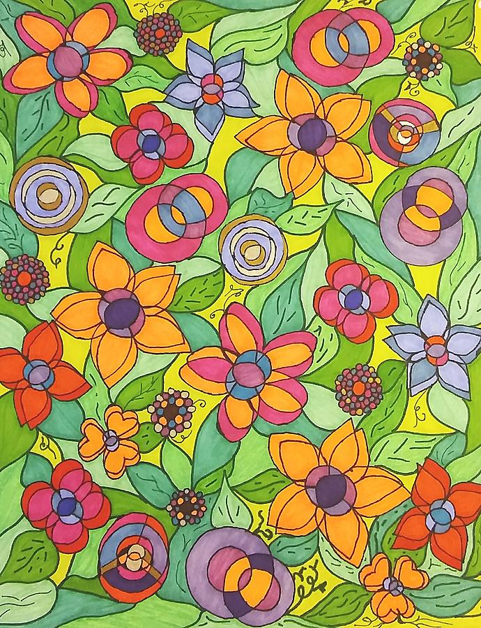 Flower Hallucination  Drawing by SarahJo Hawes