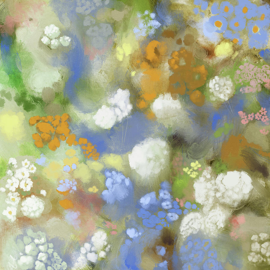 Abstract Painting - Flower Impression II by Dan Meneely