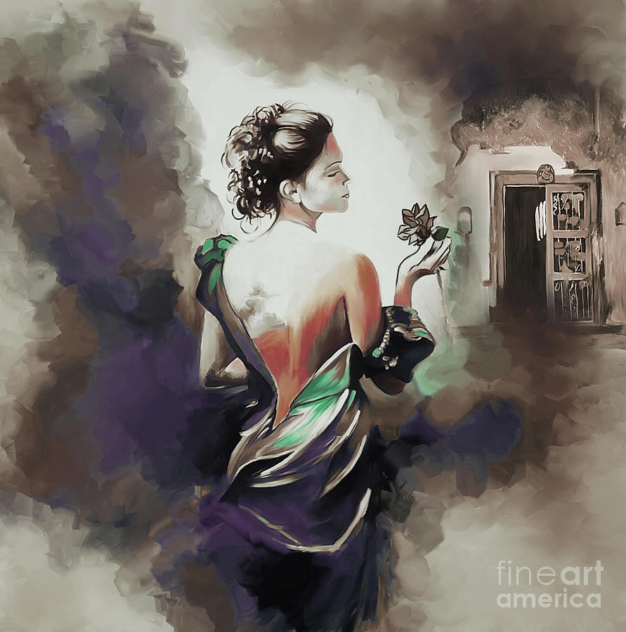Flower in hand  Painting by Gull G