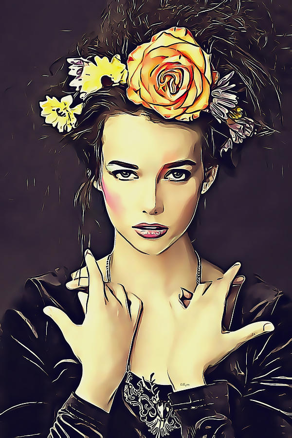 Flower Lady 2 Digital Art