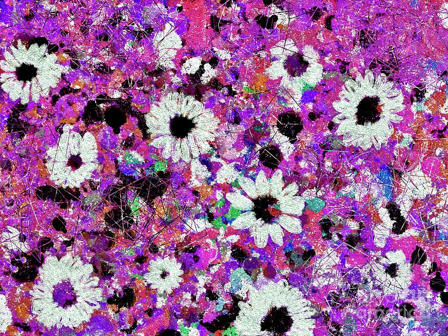Pattern Design Digital Art - Flower Madness Abstract by Lauries Intuitive