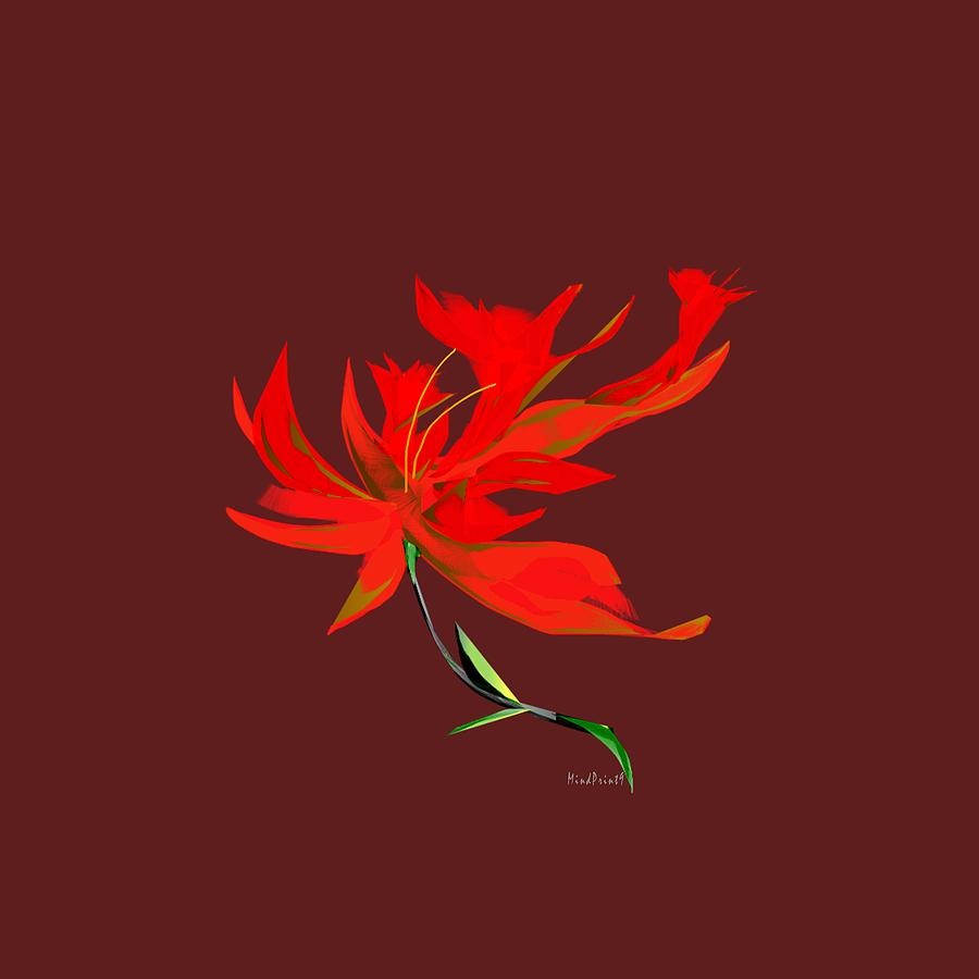 Flower of Love, Dedication Digital Art by Asok Mukhopadhyay