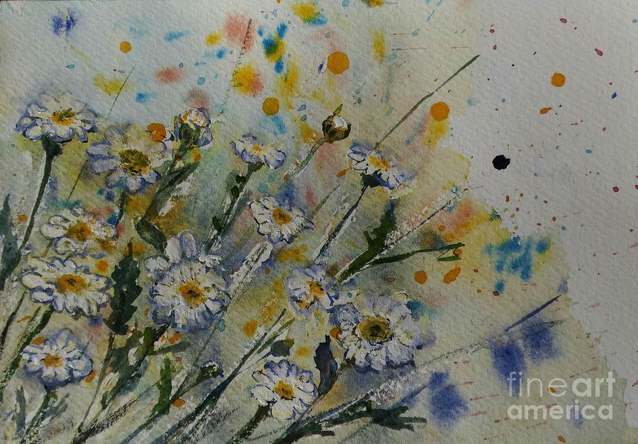Flower plume of daisy petals Painting by Tamara Vitsenkova
