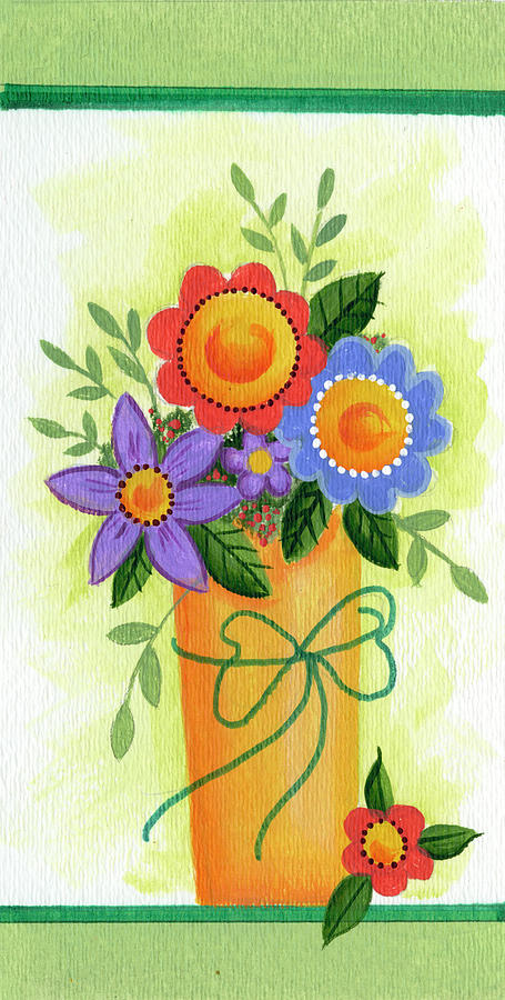 Flower Pot Painting by Beverly Johnston