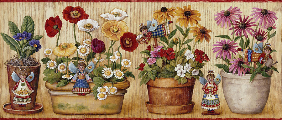 Flower Pots Painting by Lisa Audit