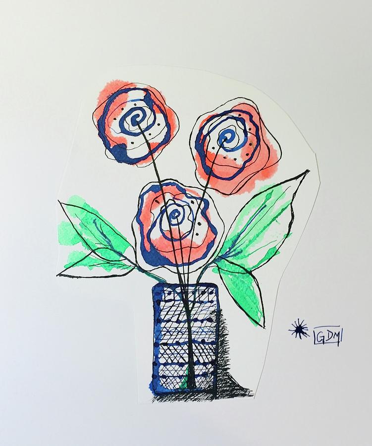 Flower Series #2 Drawing by Geoffrey Doig-Marx