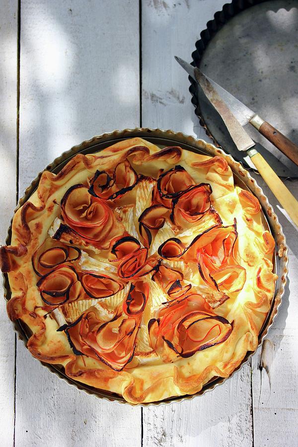 Flower Shaped Apple Pie Photograph by Doutreligne
