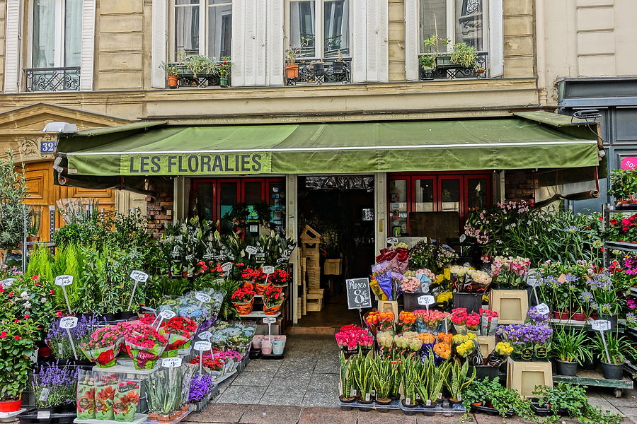 Flower Shop on Rue Cler Photograph by Patricia Caron