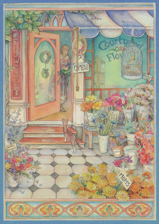 Flower Painting - Flower Shop Pumped by Kim Jacobs