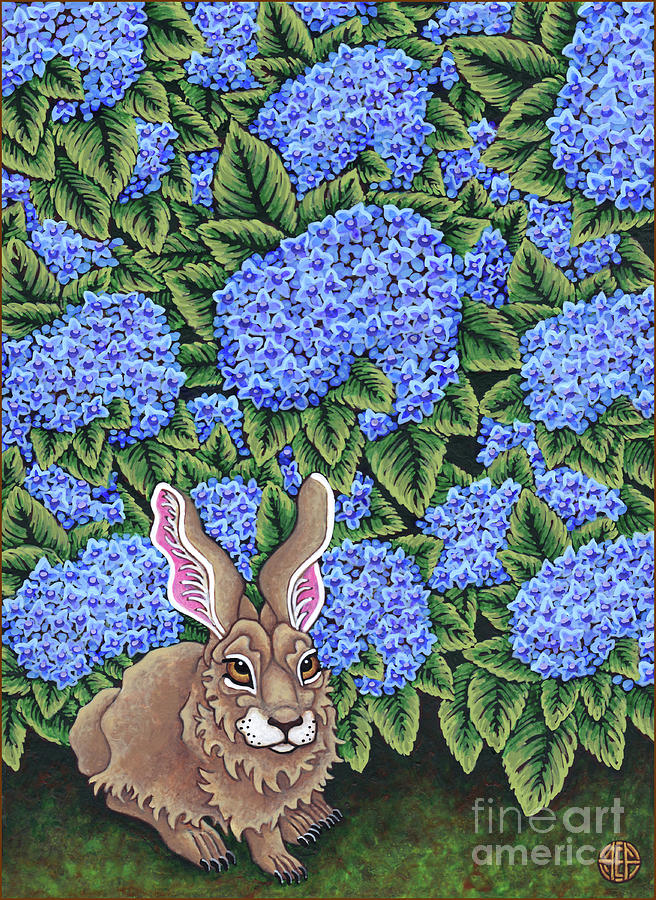 Flowered Hare 8 Painting by Amy E Fraser