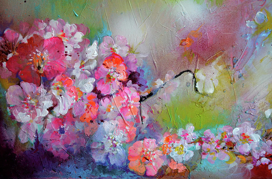 Flowering Tree Art Print Painting