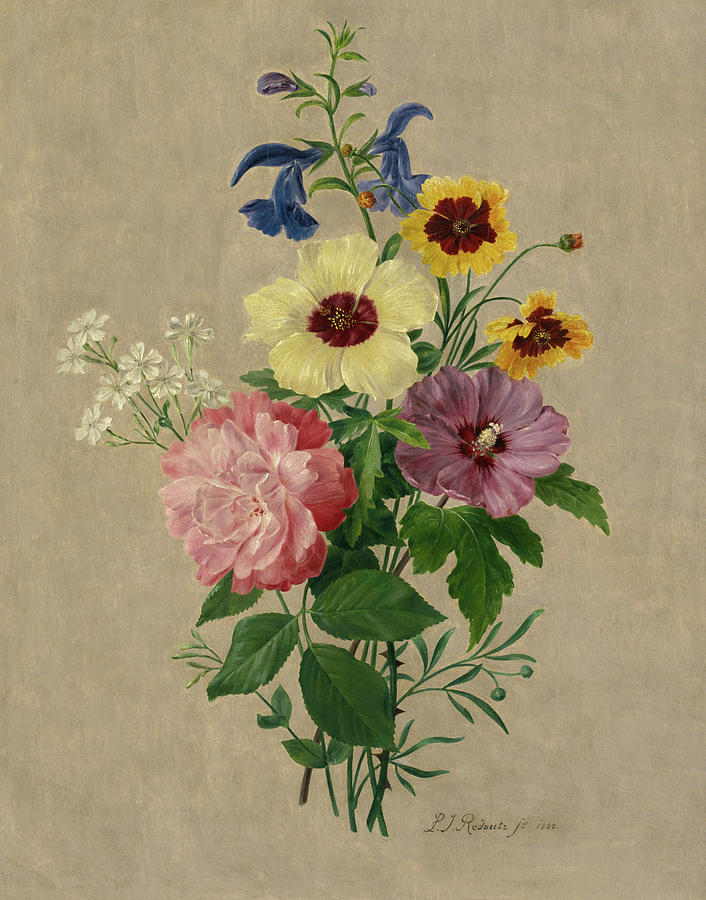 Flowers, 1820 Painting by Pierre Joseph Redoute