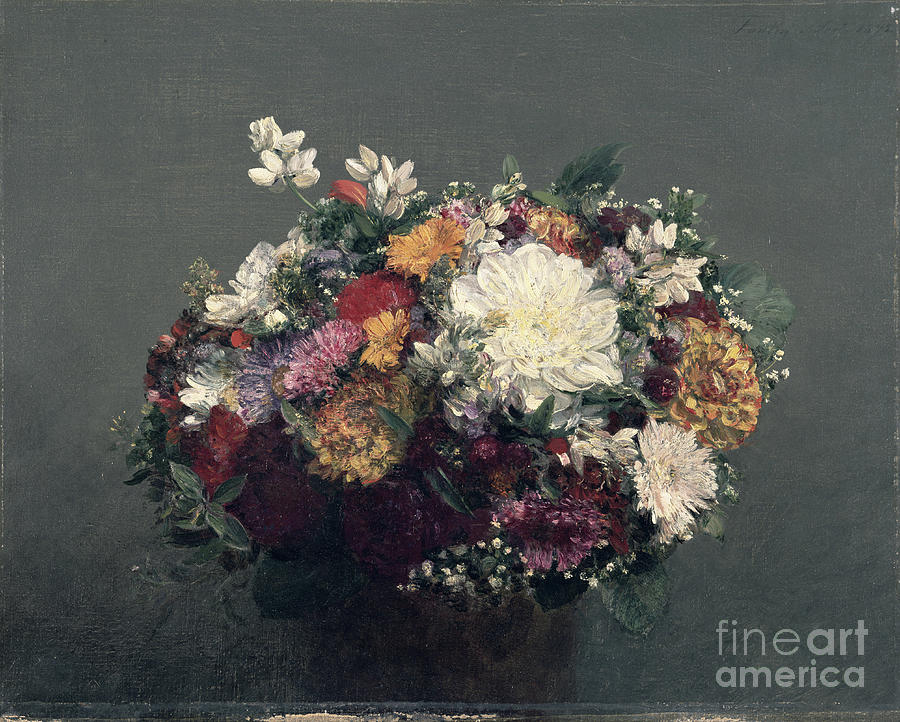 Flowers, 1872 Photograph by Theodore Fantin-latour
