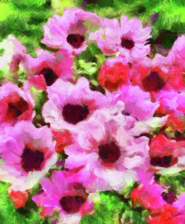 Flowers 24 Painting by George Rossidis