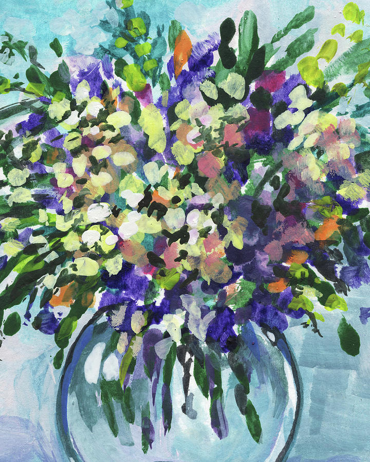Flower Painting - Flowers Bouquet Summer Explosion Floral Impressionism  by Irina Sztukowski