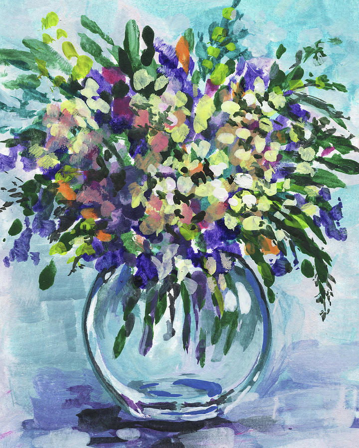 Cool Painting - Flowers Bouquet Wildflowers Blast Floral Impressionism  by Irina Sztukowski