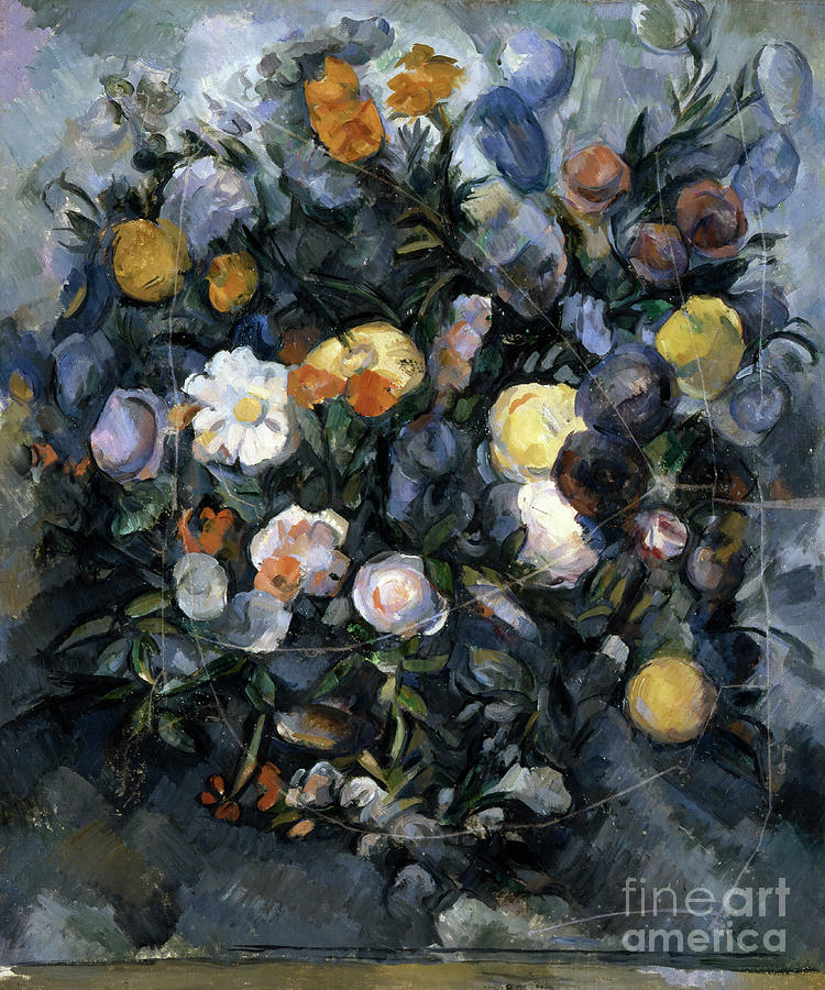 Flowers, C1902. Artist Paul Cezanne Drawing by Heritage Images