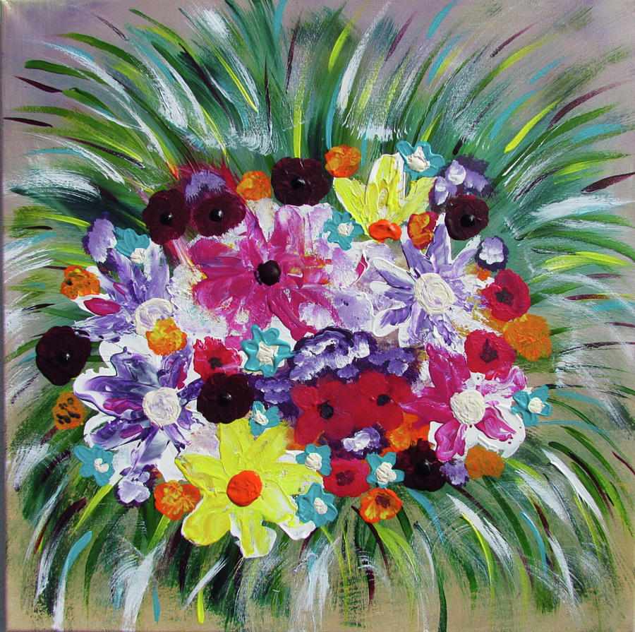 Flowers for you Painting by Patricia Piotrak