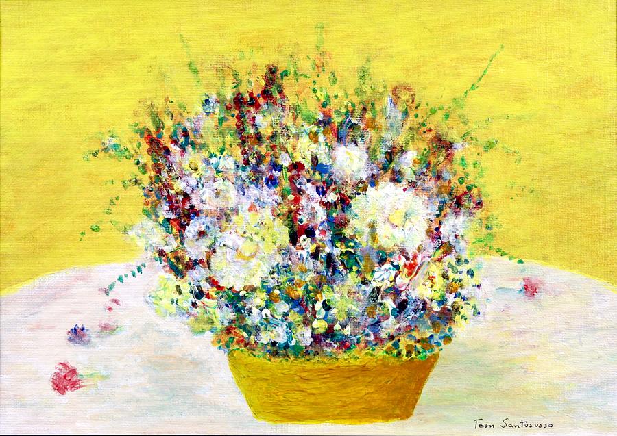 Flowers for Your Birthday Painting by Thomas Santosusso