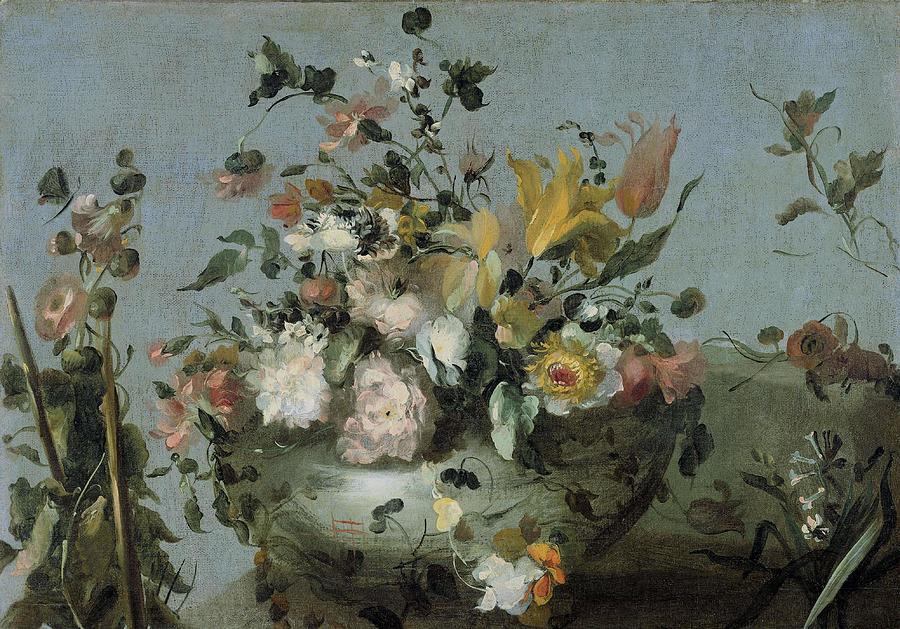 Flowers. Painting by Francesco Guardi -rejected attribution-