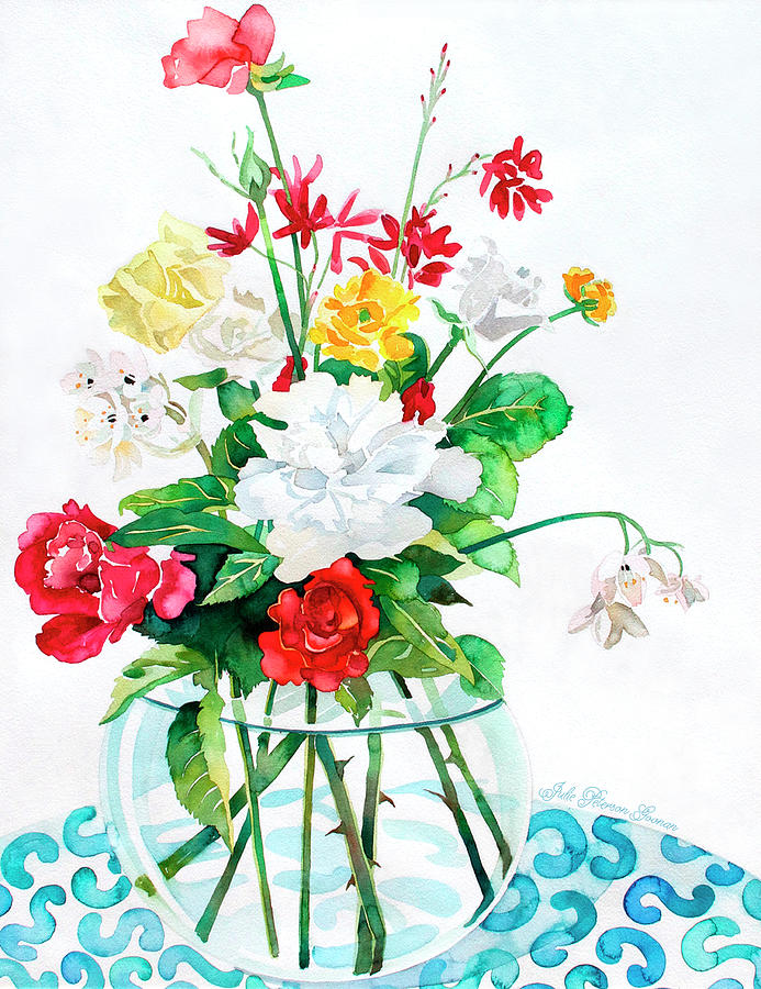 Flower Digital Art - Flowers From My Garden by Julie Goonan