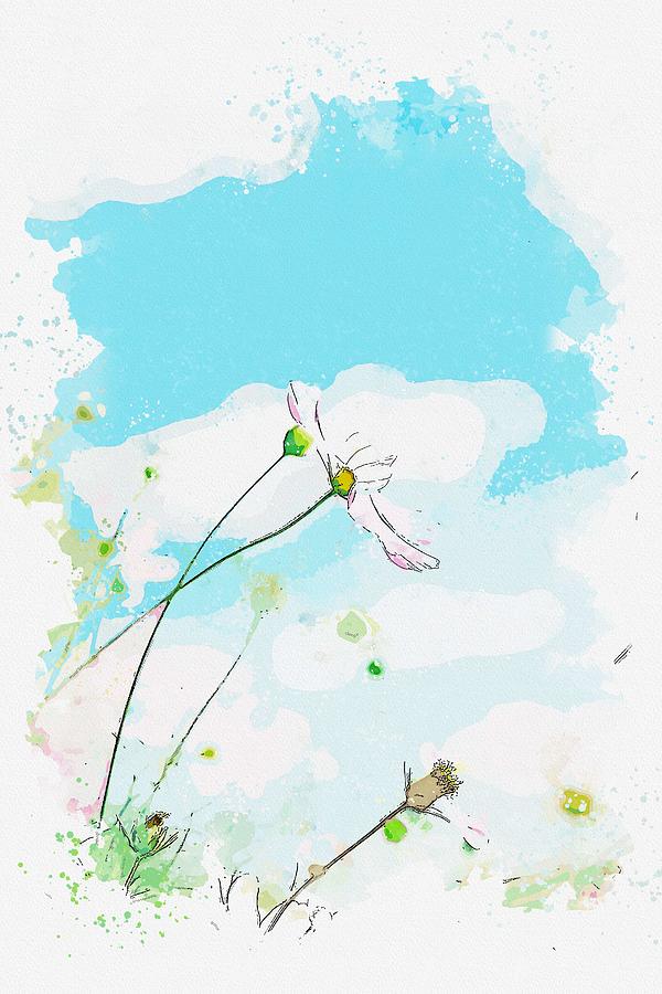 Flowers, Hofu, Japan -  watercolor by Ahmet Asar Painting by Celestial Images