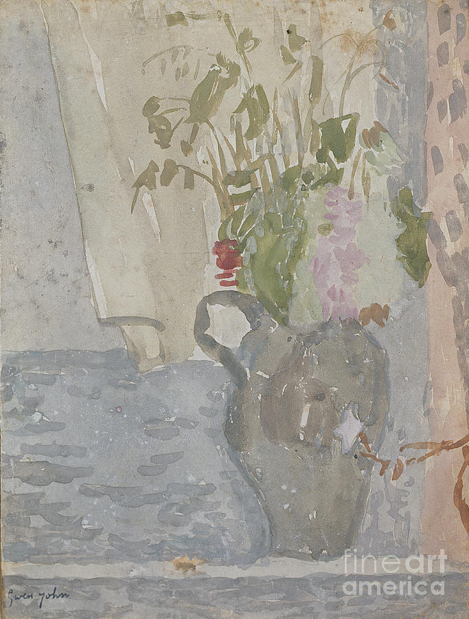 Flowers In A Jug Painting by Gwen John