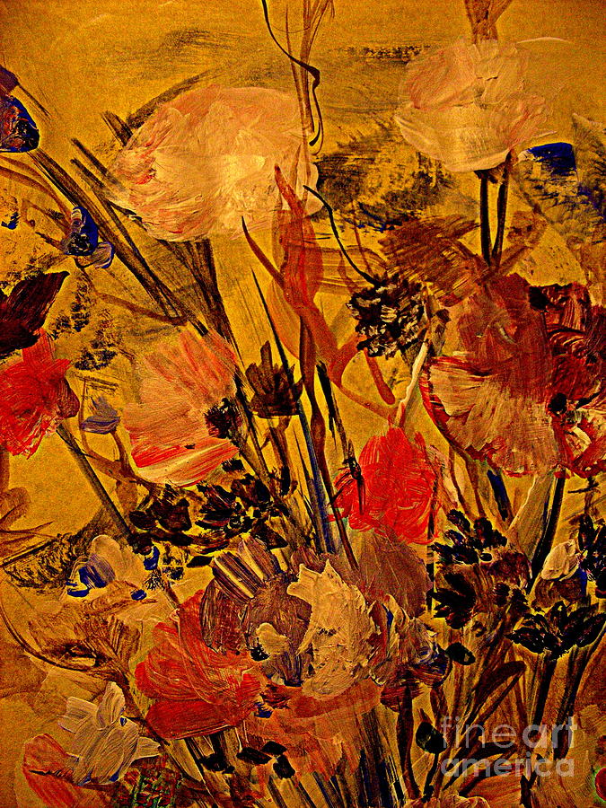 Flowers in the Wind Digital Art by Nancy Kane Chapman