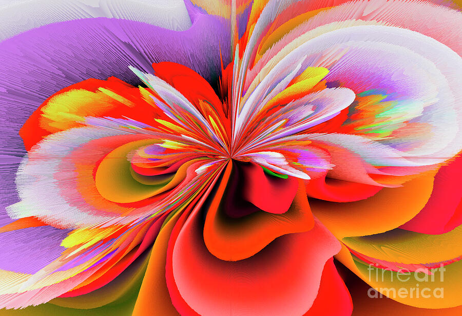 Fiery Blossom Twisting, Fractal Flare, Infernal Whorl Digital Art by Elena Gantchikova Fiery Blossom Twisting, Fractal Flare, Infernal Whorl Digital Art by Elena Gantchikova