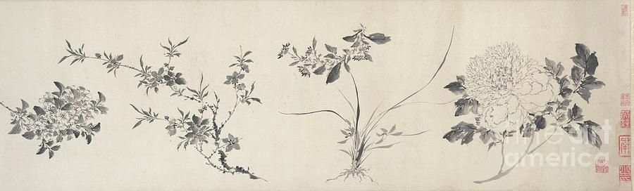 Flowers Of The Four Seasons, Ming Dynasty Painting by Jiayan Chen